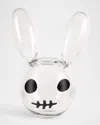 Kosta Boda What's Up?/clearly Rabid Large Rabbit Sculpture In Multi