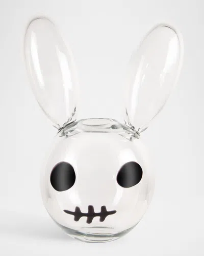 Kosta Boda What's Up?/clearly Rabid Large Rabbit Sculpture In Animal Print