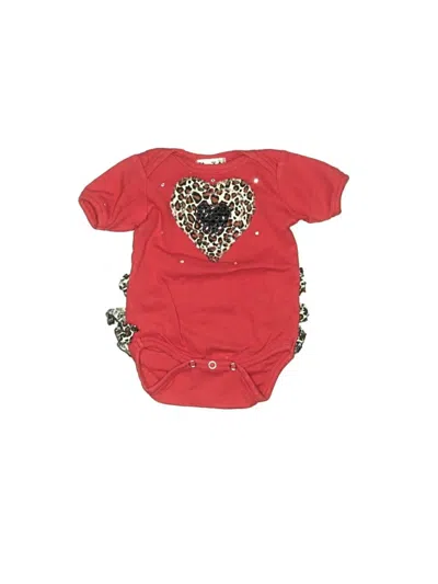 Pre-owned Kota Couture Babies' Short Sleeve Onesie In Red