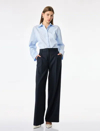 Koton High Rise Checked Wide Leg Tailored Trousers In Multi