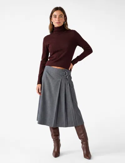Koton Long Sleeve Knit Turtleneck Sweater In Bordeux