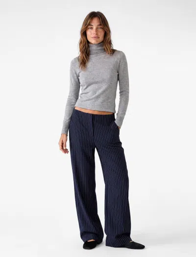 Koton Long Sleeve Knit Turtleneck Sweater In Grey