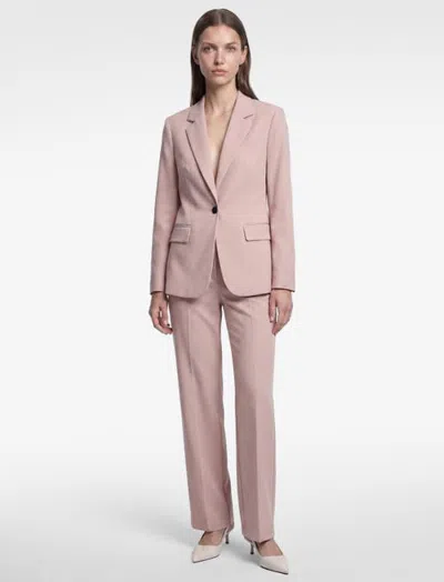 Koton Long Sleeve Notched Lapel Blazer In Pink