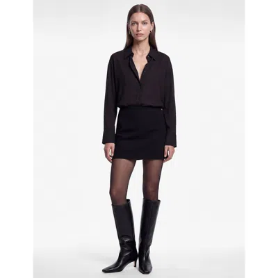 Koton Long Sleeve Pointed Collar Shirt In Anthracite