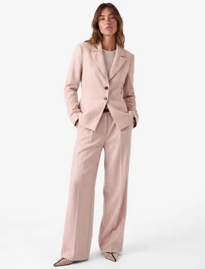 Koton Long Sleeve Tailored Notched Lapel Blazer In Pink