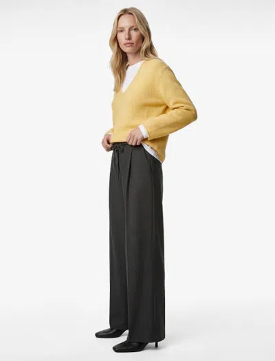 Koton Pleated Straight Trousers With Drawstring In Gray