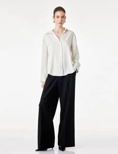 Koton Satin Shirt In Off White