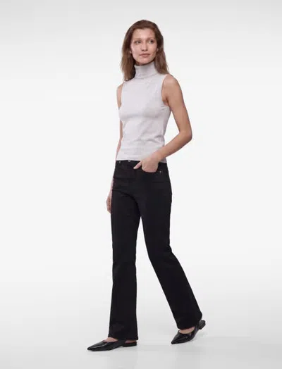 Koton Sleeveless Ribbed Turtleneck Knit Top In Grey