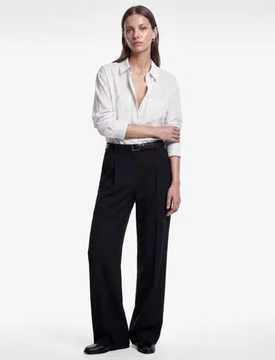 Koton Striped Modal Shirt In White Stripe