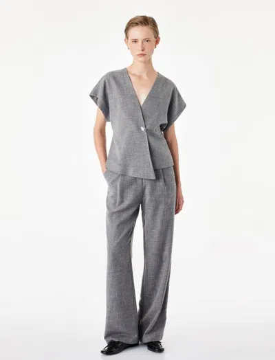 Koton V Neck Vest In Gray