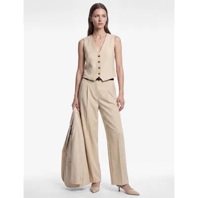 Koton V-neck Blazer Vest In Neutral