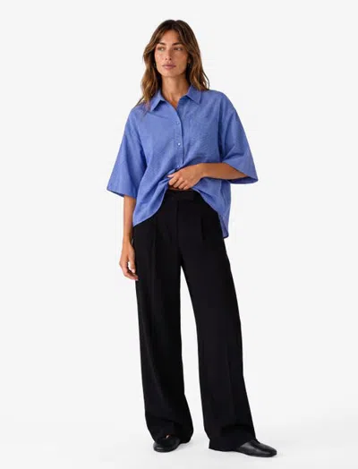 Koton Wide Leg Tailored Trousers With Pockets In Black