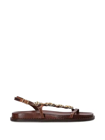 Kotris Sandals Chain Fussbett Sandal In Brown