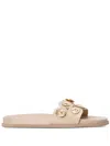 Kotris Sandals Coin-embellished Slides In Neutral