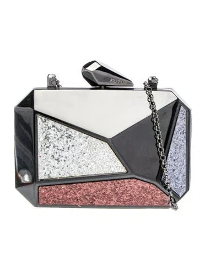 Pre-owned Kotur Acrylic Top Handle Bag In Black