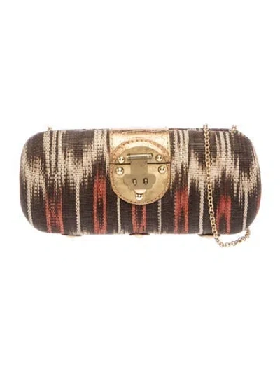 Pre-owned Kotur Canvas Clutch In Neutral