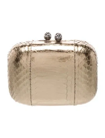 Pre-owned Kotur Embossed Leather Minaudière In Neutral