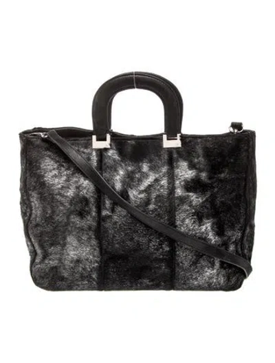 Pre-owned Kotur Fur Crossbody Bag In Black