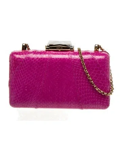 Pre-owned Kotur Leather Minaudière In Pink