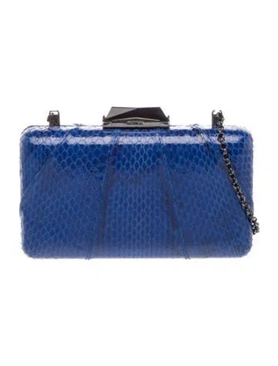 Pre-owned Kotur Patent Leather Clutch In Blue