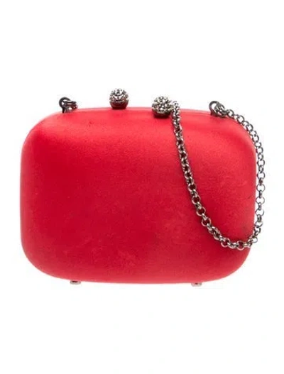 Pre-owned Kotur Satin Minaudière W/ Tags In Red