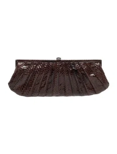 Pre-owned Kotur Snakeskin Evening Bag In Purple