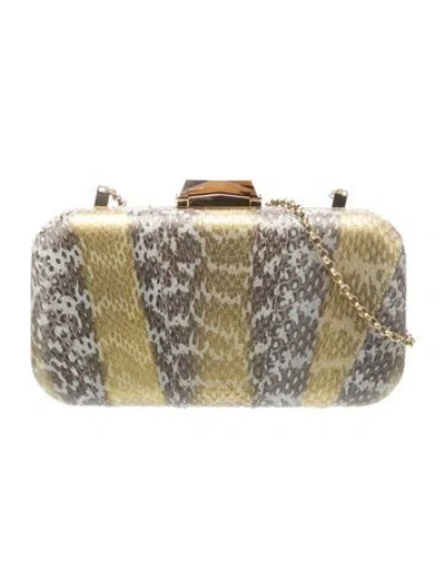 Pre-owned Kotur Snakeskin Minaudière In Multi