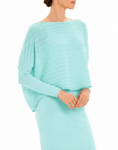 Kourbela Archetypes Knit Long-sleeved Top In Aqua Glass In Multi