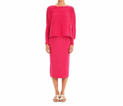Kourbela Archetypes Knit Long-sleeved Top In Azalea Pink In Multi