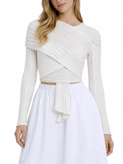 Kourbela Archetypes Wrap Cardigan In White