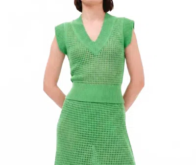 Kourbela Connection Sleeveless Knitted Top In Green