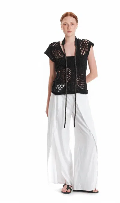 Kourbela Nature Textures Top In Black