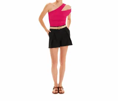 Kourbela One-shoulder Top With Cut-out Detail In Pink