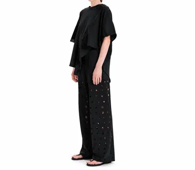 Kourbela Traces Of Time Perforated Pants In Black