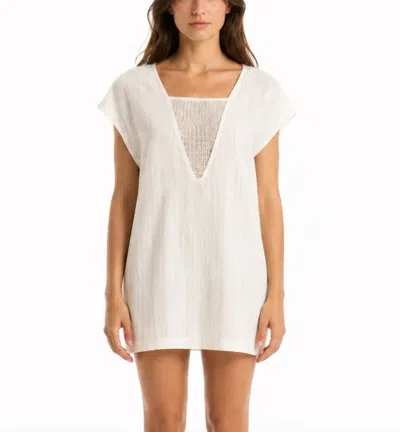 Kourbela Zero Waste Mini Dress In Ecru In White