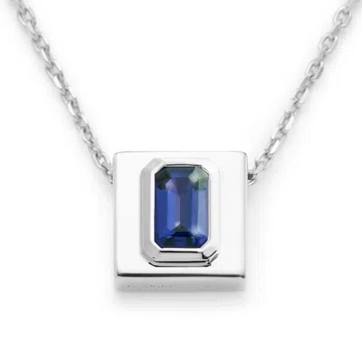 Kouree Women's 'baby Boy Blue' Necklace Pendant Charm - Sterling Silver With Blue Kynite