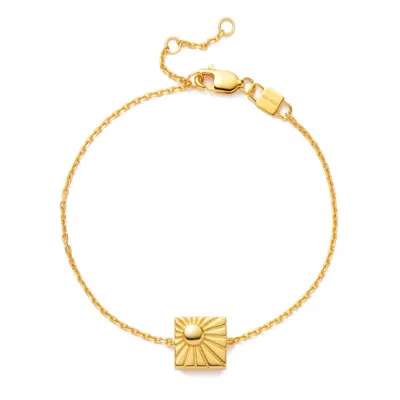 Kouree Women's Gold Be The Sunshine' Fixed Charm Bracelet