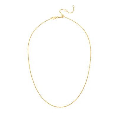 Kouree Women's Gold Diamond Cut Cable Chain Necklace