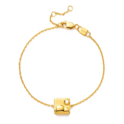 Kouree Women's Gold 'let It Go Charm' Fixed Charm Bracelet