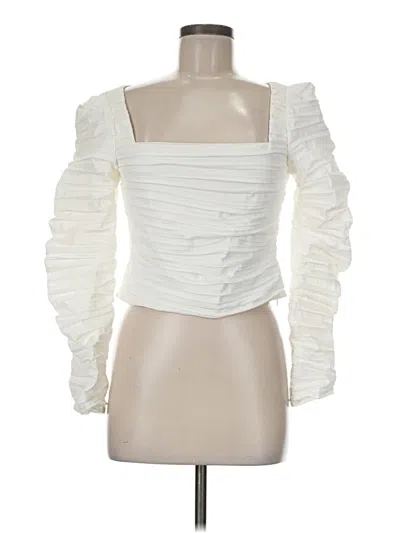 Pre-owned Kourt 3/4 Sleeve Blouse In White