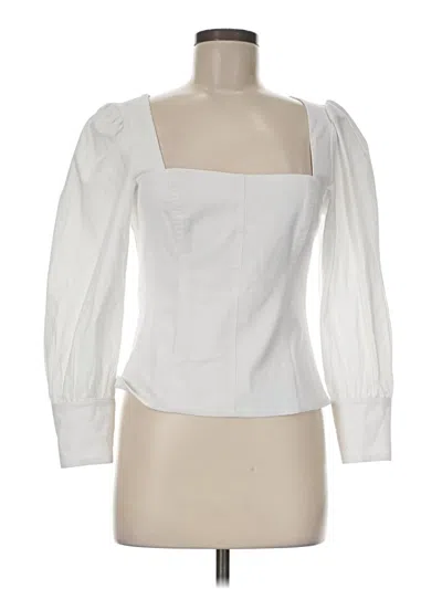 Pre-owned Kourt 3/4 Sleeve Blouse In White