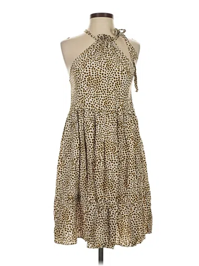 Pre-owned Kourt Casual Dress In Tan