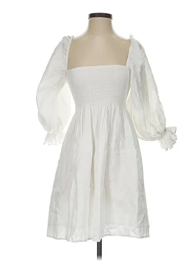 Pre-owned Kourt Casual Dress In White