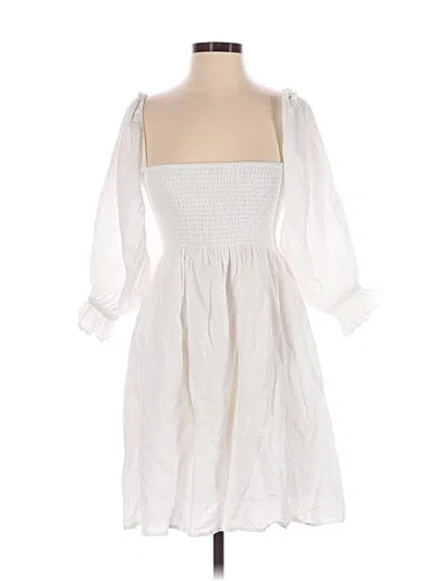 Pre-owned Kourt Casual Dress In White