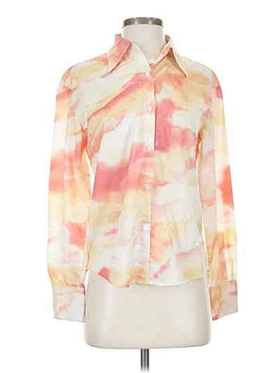 Pre-owned Kourt Long Sleeve Blouse In Yellow