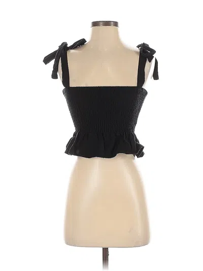 Pre-owned Kourt Sleeveless Blouse In Black