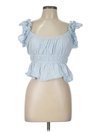 Pre-owned Kourt Sleeveless Blouse In Blue