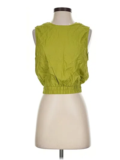Pre-owned Kourt Sleeveless Blouse In Green