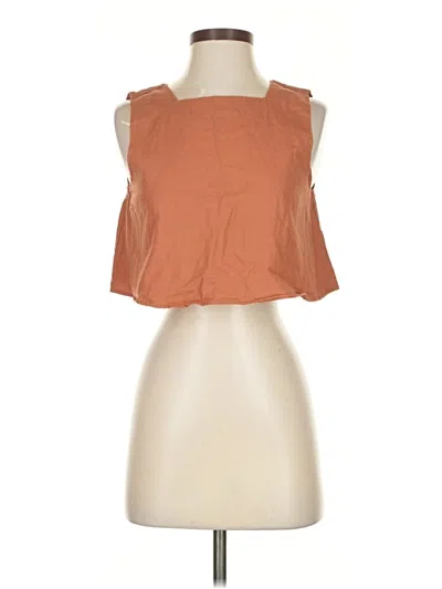 Pre-owned Kourt Sleeveless Blouse In Orange