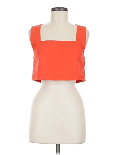Pre-owned Kourt Sleeveless Blouse In Orange